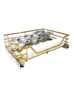 Hình ảnh thực tế giá xoong nồi bát đĩa hợp kim mạ Nano vàng BossEU BS301.600BN