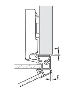 Kích thước lắp đặt bản Lề Metalla SM 110º Lọt Lòng Hafele 315.26.712