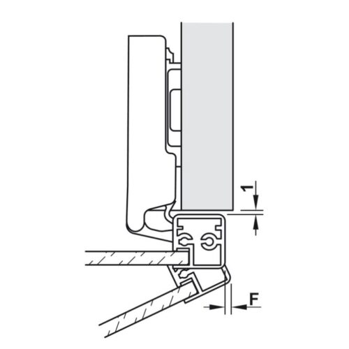 Kích thước lắp đặt bản Lề Metalla SM 110º Lọt Lòng Hafele 315.26.712