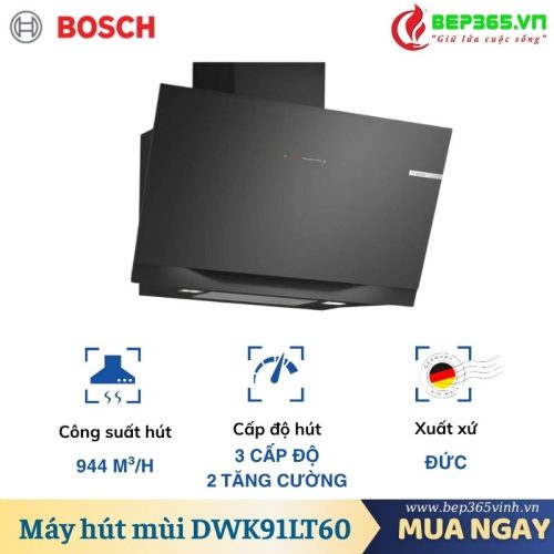 Máy hút mùi áp tường Bosch DWK91LT60 Serie 8