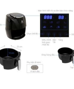 Chi tiết nồi chiên không dầu Hawonkoo AFH-045