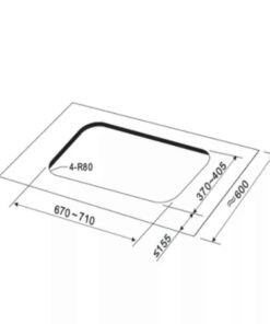 Kích thước bếp gas âm Brandt TG2282BBL
