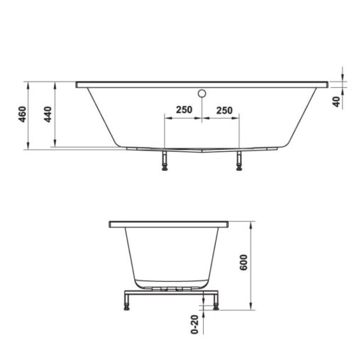 Lắp đặt bồn tắm âm hình bầu dục Nagoya 1700 Hafele 588.79.600