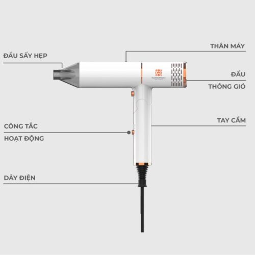 Thiết kế máy sấy tóc Hawonkoo HDH-130-W