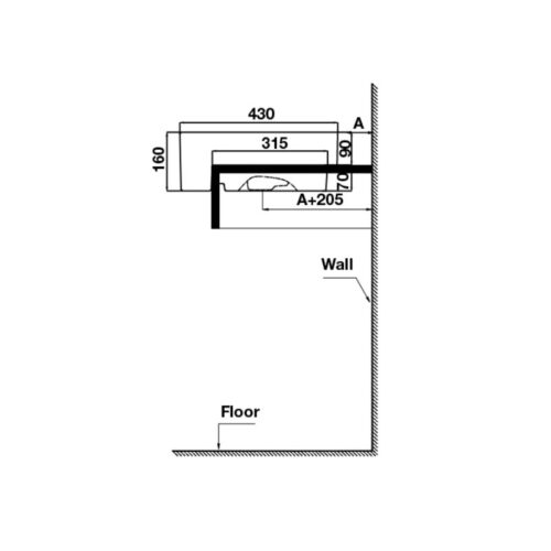 Thông số chậu lavabo bán âm Sapporo Hafele 588.79.040