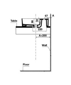 Thông số chậu lavabo đặt bàn Sapporo Hafele 588.79.072