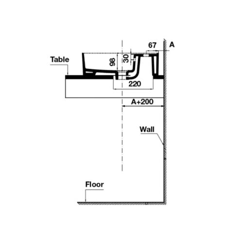 Thông số chậu lavabo đặt bàn Sapporo Hafele 588.79.072