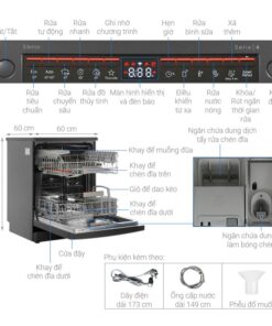 Kích thước máy rửa bát độc lập Bosch SMS4IKC62T Serie 4
