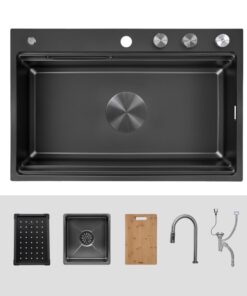 Ảnh chậu rửa bát 1 hố Kluger KWF8161FB-S76W Plus