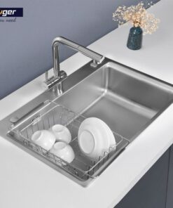 Ảnh thực tế chậu rửa bát 1 hố Kluger KF8121S-S75