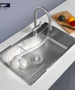 Ảnh thực tế chậu rửa bát 1 hố Kluger KF8131FS-S80
