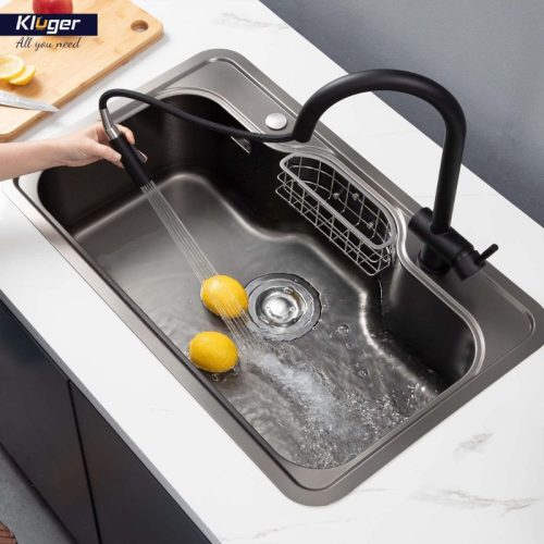 Chậu rửa bát 1 hố Kluger KW8151FB-S80 8 Ảnh thực tế chậu rửa bát 1 hố Kluger KW8151FB-S80