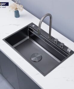 Ảnh thực tế chậu rửa bát 1 hố Kluger KWF8161FB-S76W