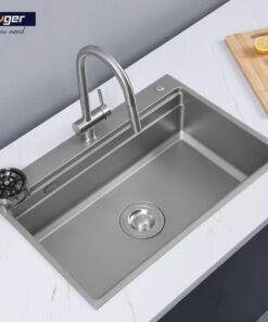 Ảnh thực tế chậu rửa bát 1 hố Kluger KWF8161FS-S76