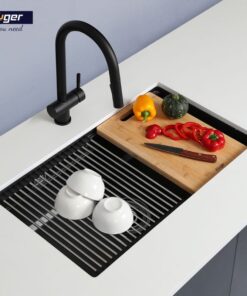 Ảnh thực tế chậu rửa bát 1 hố Kluger KWU8161FB-S76 Plus