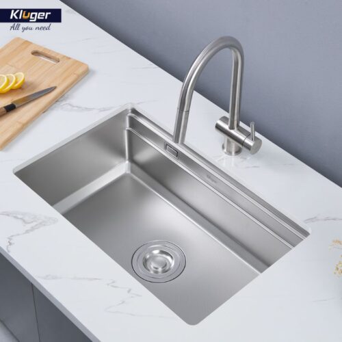 Ảnh thực tế chậu rửa bát 1 hố Kluger KWU8161FS-S70