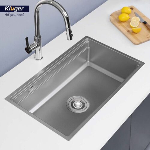 Ảnh thực tế chậu rửa bát 1 hố Kluger KWU8161FS-S76