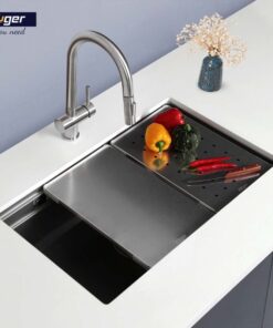 Ảnh thực tế chậu rửa bát 1 hố Kluger KWU8161FS-S76 Plus