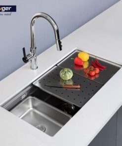 Ảnh thực tế chậu rửa bát 1 hố Kluger KWU8161FS-S86 Plus