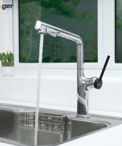 Ảnh vòi rửa bát nóng lạnh Kluger KLF0001C có dây rút