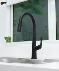 Ảnh vòi rửa bát nóng lạnh Kluger KLF0002B có dây rút