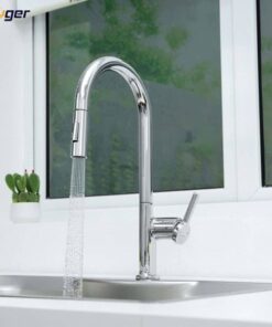 Ảnh vòi rửa bát nóng lạnh Kluger KLF0003C có dây rút