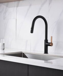 Ảnh vòi rửa bát nóng lạnh Kluger KLF0005B có dây rút