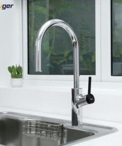 Ảnh vòi rửa bát nóng lạnh Kluger KLF0006C có dây rút