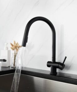 Ảnh vòi rửa bát nóng lạnh Kluger KLF0008B có dây rút