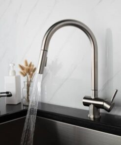 Ảnh vòi rửa bát nóng lạnh Kluger KLF0008S có dây rút