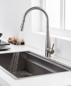 Ảnh vòi rửa bát nóng lạnh Kluger KLF0009C có dây rút