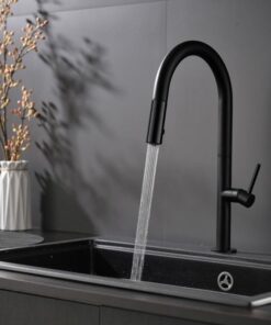 Ảnh vòi rửa bát nóng lạnh Kluger KLF0010B có dây rút