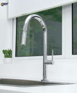 Ảnh vòi rửa bát nóng lạnh Kluger KLF0010C có dây rút