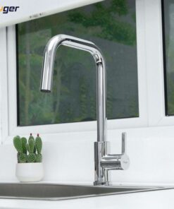 Ảnh vòi rửa bát nóng lạnh Kluger KLF0015C có dây rút
