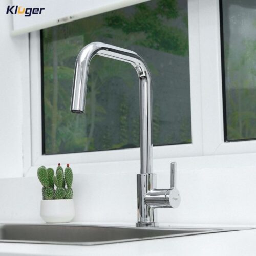 Ảnh vòi rửa bát nóng lạnh Kluger KLF0015C có dây rút