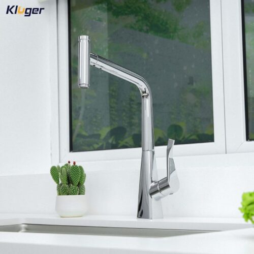 Ảnh vòi rửa bát nóng lạnh Kluger KLF0016C có dây rút