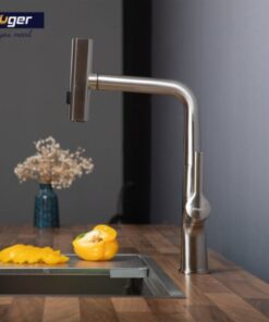 Ảnh vòi rửa bát nóng lạnh Kluger KLF0018S có dây rút