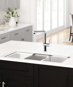 Ảnh vòi rửa bát nóng lạnh Konox Stella Chrome có dây rút