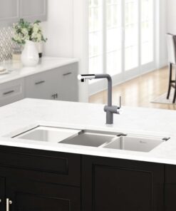 Ảnh vòi rửa bát nóng lạnh Konox Stella Grey có dây rút