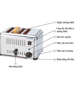 Cấu tạo lò nướng điện (kẹp nhảy 4 lát) Tiross TS9666