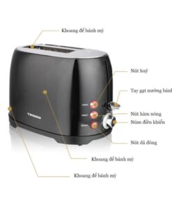 Cấu tạo máy nướng bánh mỳ 2 ngăn Tiross TS9659