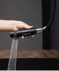 Hình ảnh vòi rửa bát nóng lạnh Kluger KLF0001B có dây rút