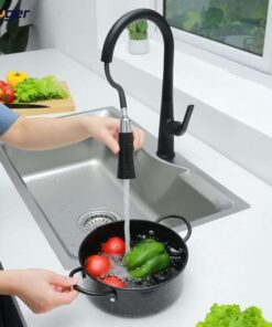 Hình ảnh vòi rửa bát nóng lạnh Kluger KLF0002B có dây rút