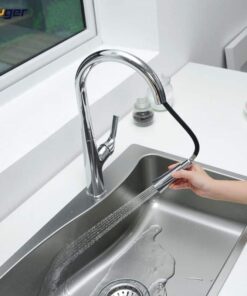Hình ảnh vòi rửa bát nóng lạnh Kluger KLF0002C có dây rút