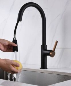 Hình ảnh vòi rửa bát nóng lạnh Kluger KLF0005B có dây rút