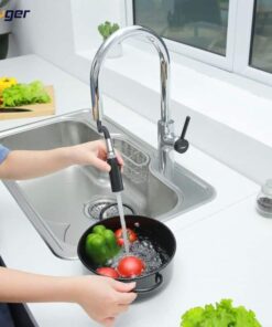 Hình ảnh vòi rửa bát nóng lạnh Kluger KLF0006C có dây rút