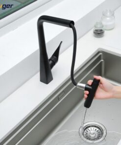 Hình ảnh vòi rửa bát nóng lạnh Kluger KLF0016B có dây rút