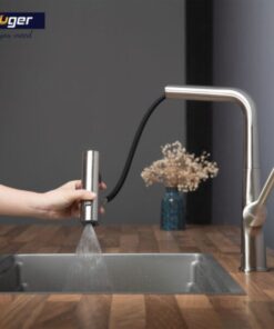 Hình ảnh vòi rửa bát nóng lạnh Kluger KLF0018S có dây rút