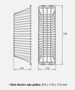 Kích thước giỏ để đồ inox Kluger KB-603