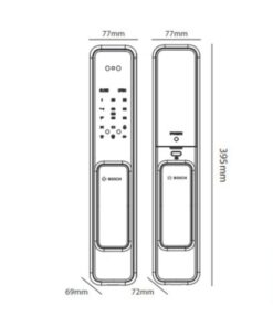 Kích thước khóa cửa thông minh Bosch EL600F EU Gray